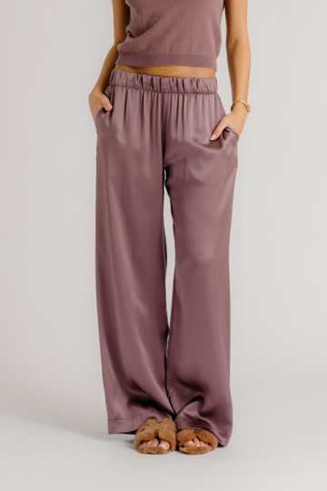 Brynn Dusty Violet Silk Pant