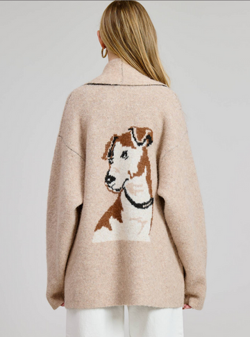 Puppy Jacquard Cardigan