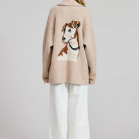 Puppy Jacquard Cardigan