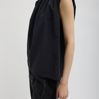 Nylon Shirred Neck Top