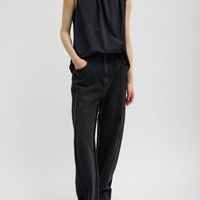 Nylon Shirred Neck Top