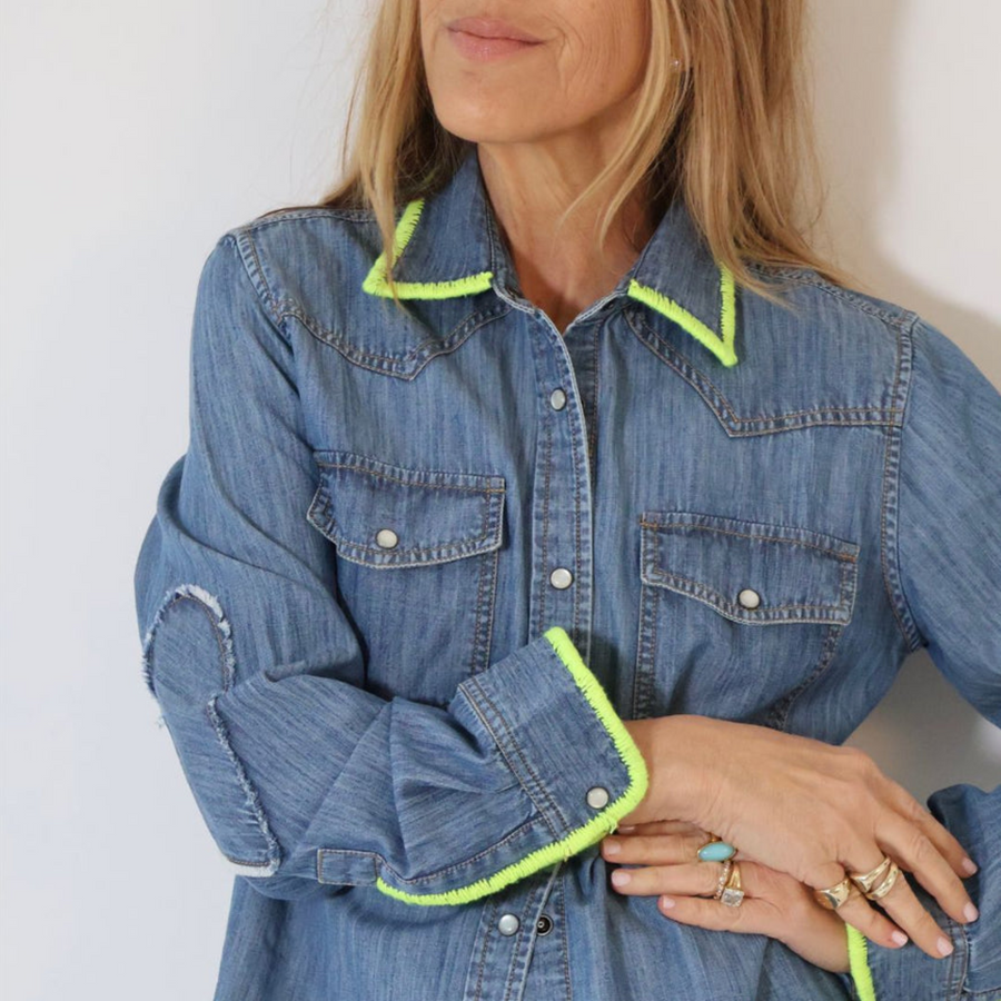 Pia Denim Western Shirt