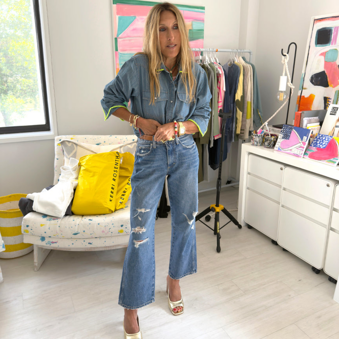 Pia Denim Western Shirt