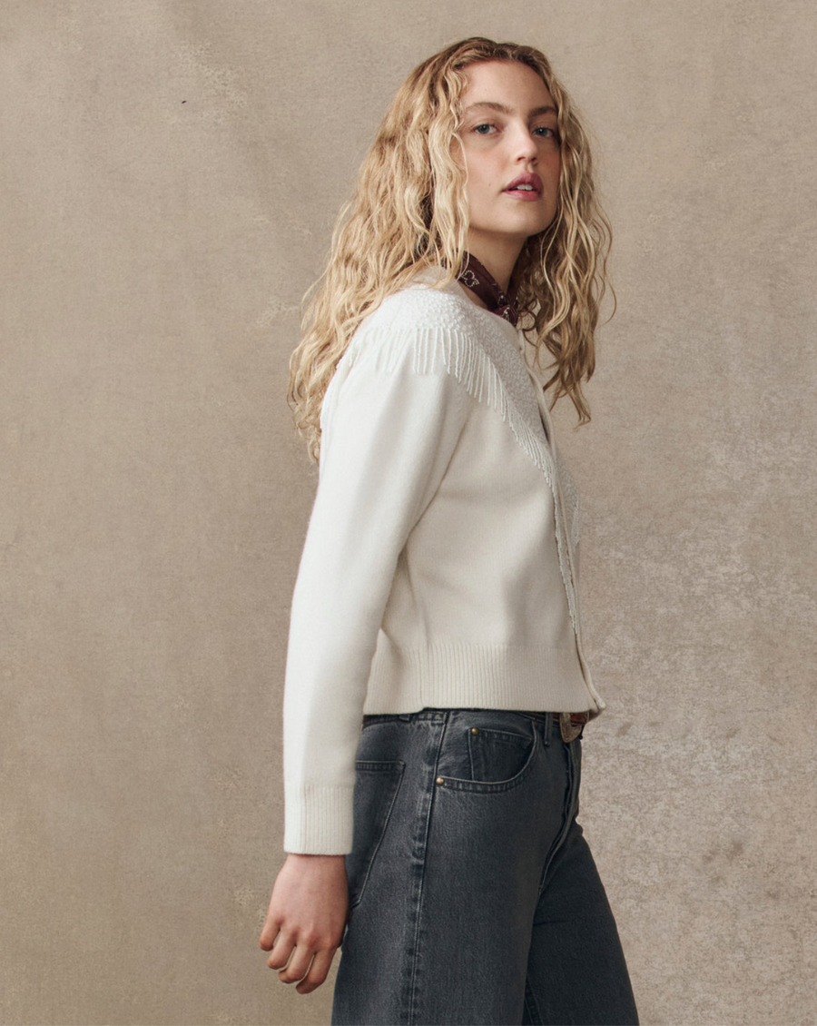 The Beaded Fringe Cardigan