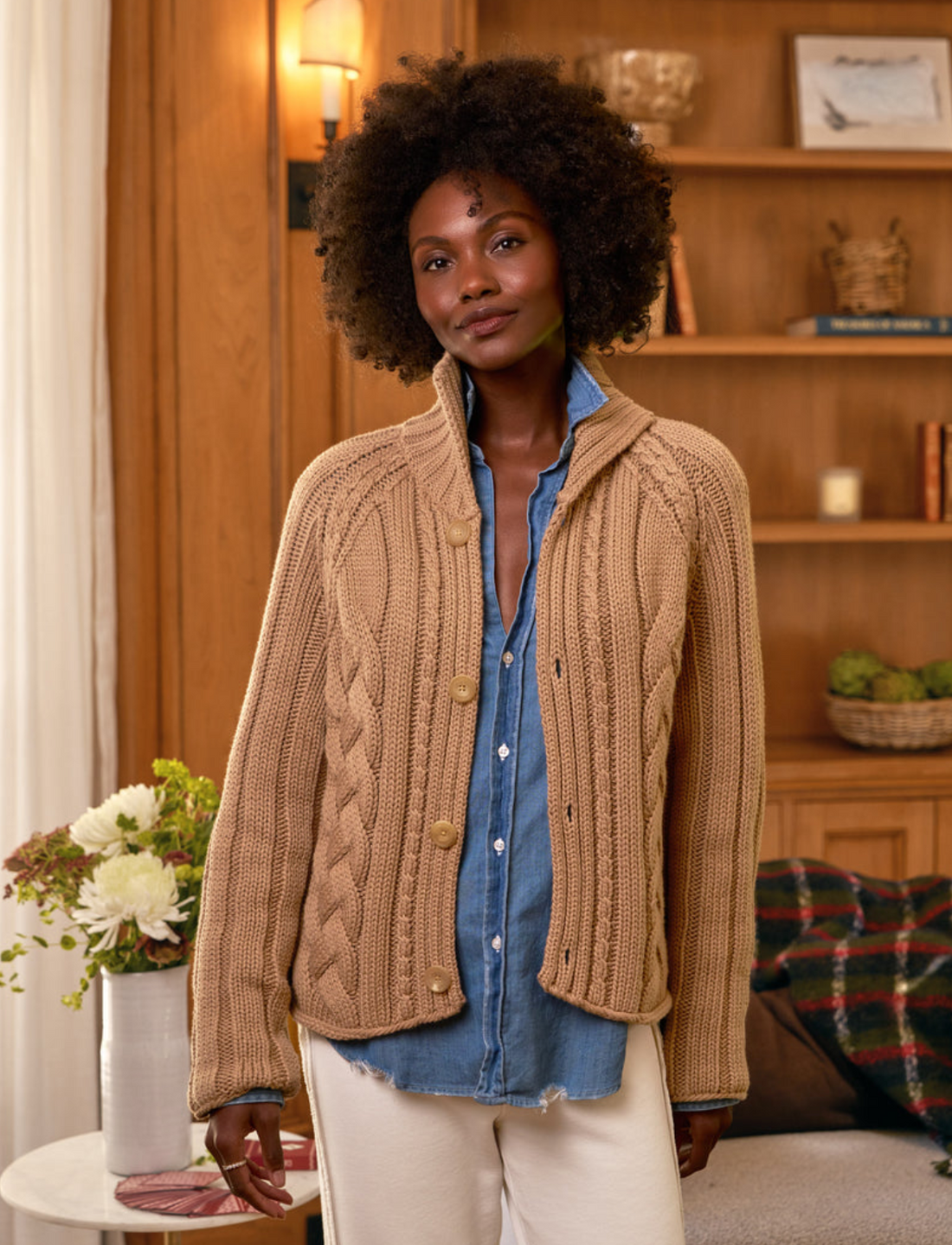 Mini Cotswald Cardigan Camel