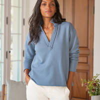 Patrick Fleece Henley Slate