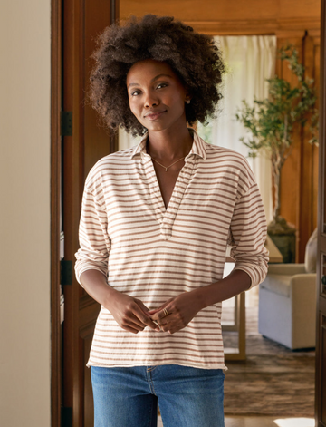 Patrick Camel Stripe Henley