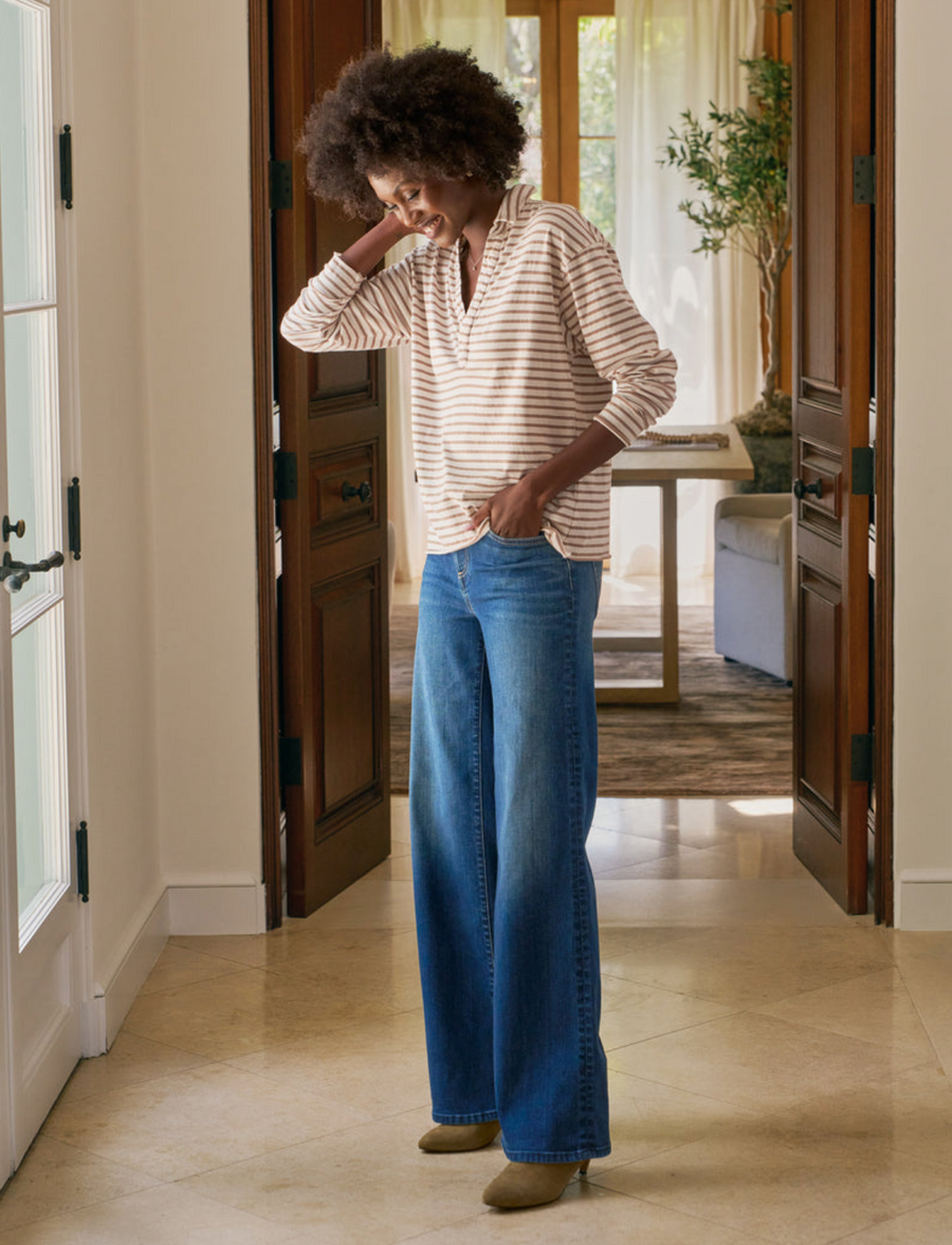 Patrick Camel Stripe Henley