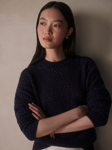 Grady Boucle Sweater Blue