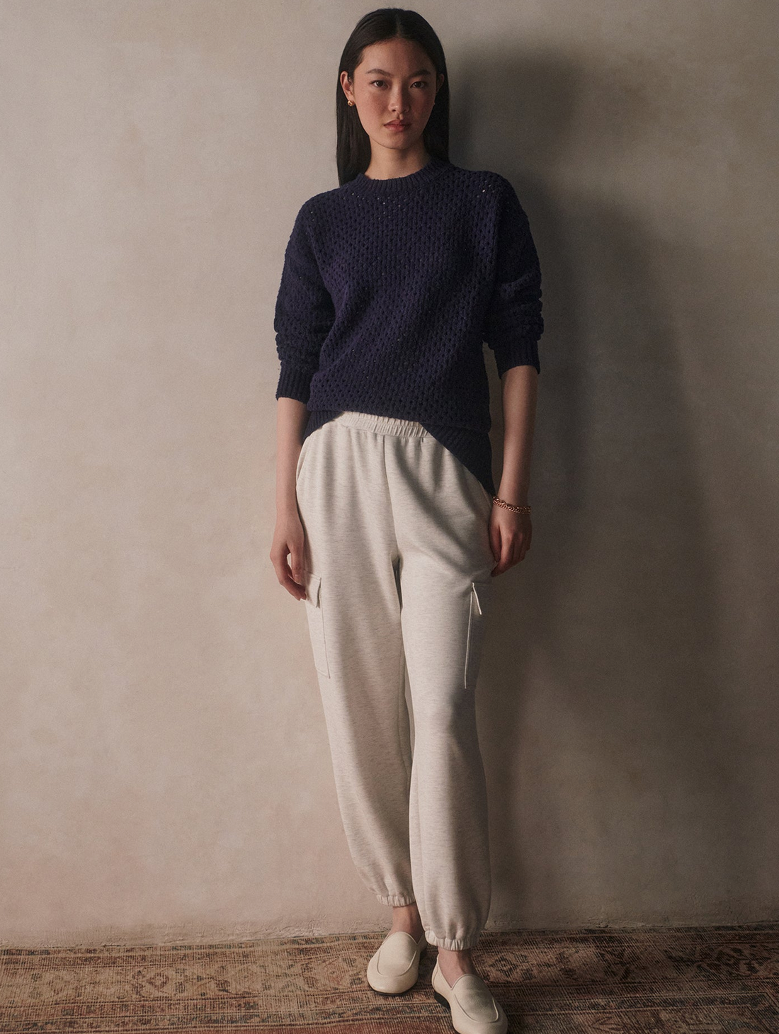 Grady Boucle Sweater Blue