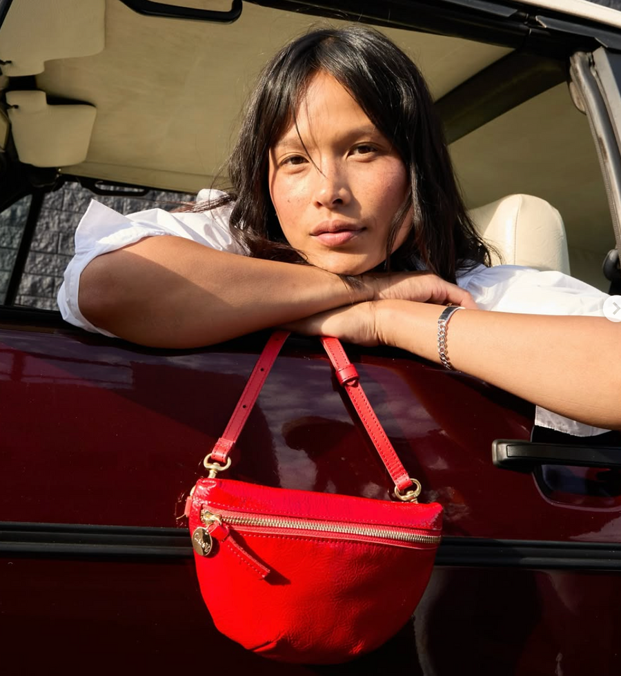 Petite Pucker Patent Fanny