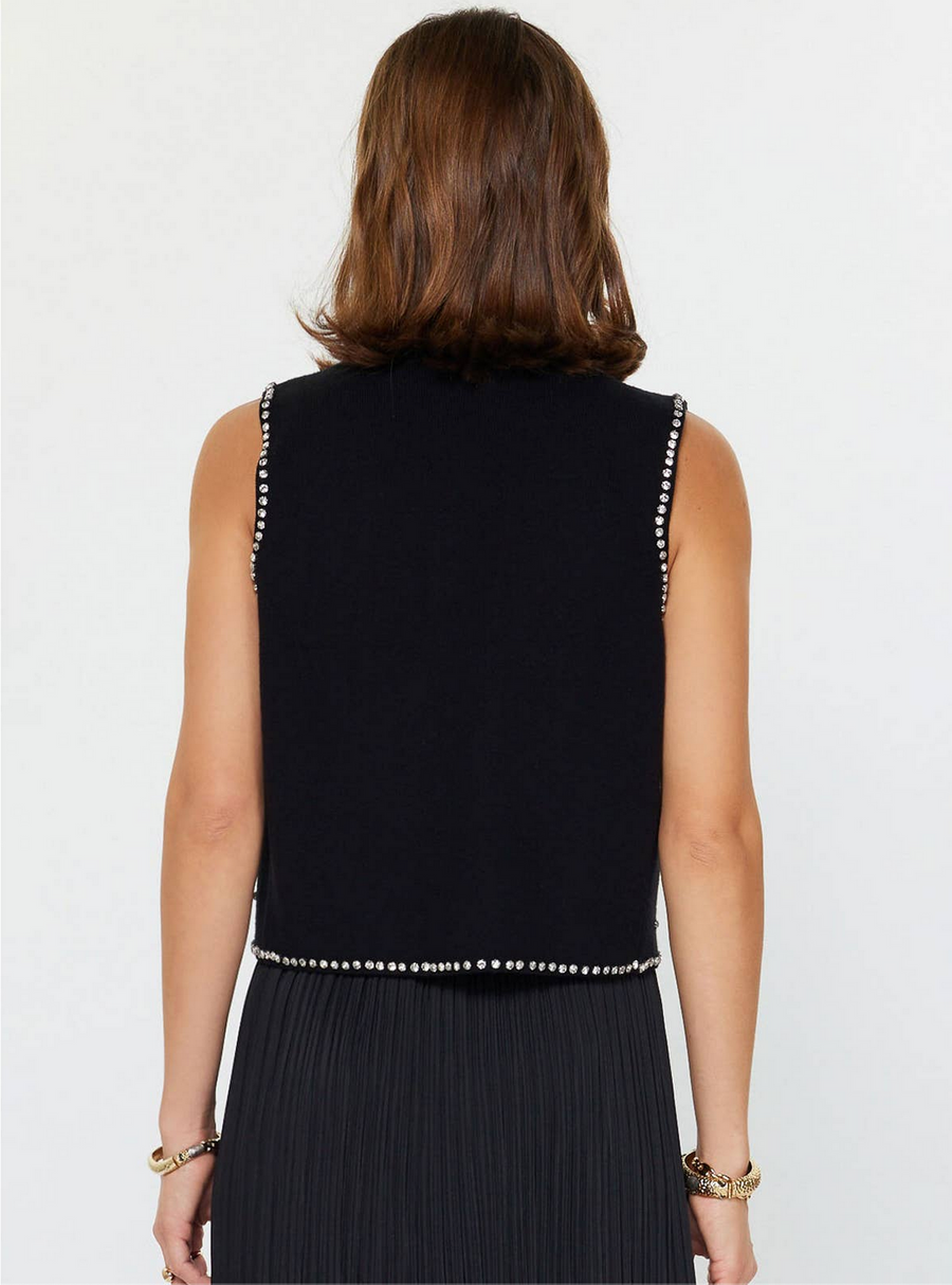 Crystal Beaded Knit Vest