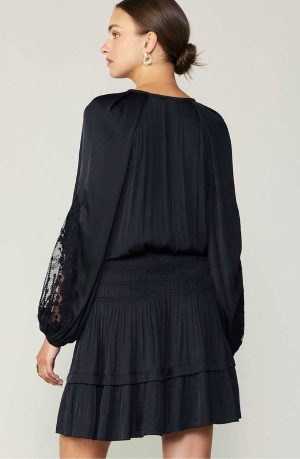 Lace Sleeve Mini Dress