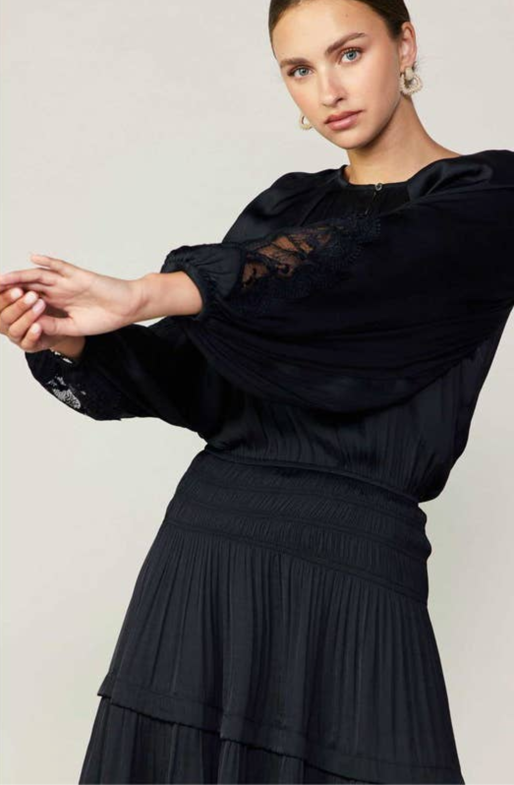 Lace Sleeve Mini Dress