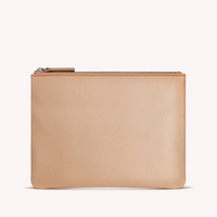 Vegan Leather Zipper Pouch
