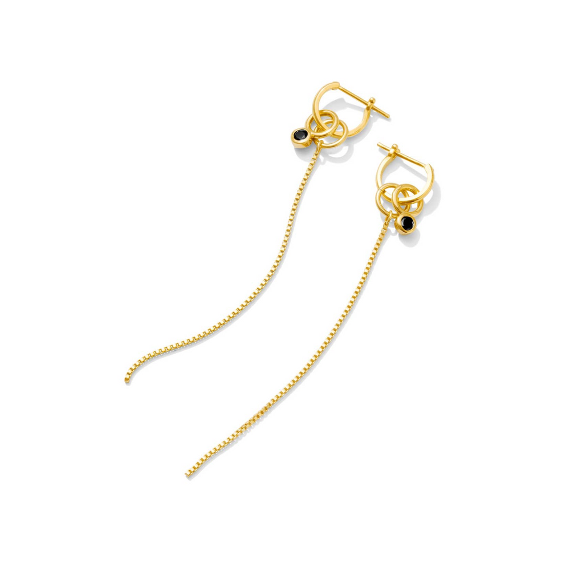 Lilou Black Drop Earrings