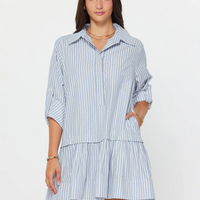 Pinstripe Rhinestone Dress