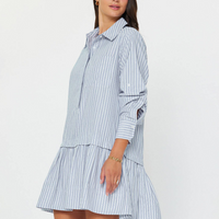 Pinstripe Rhinestone Dress