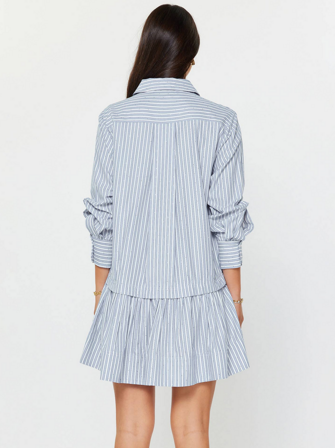 Pinstripe Rhinestone Dress