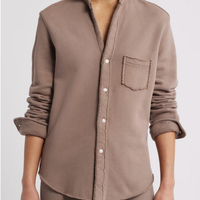 Eileen Fleece Button Up Brulee