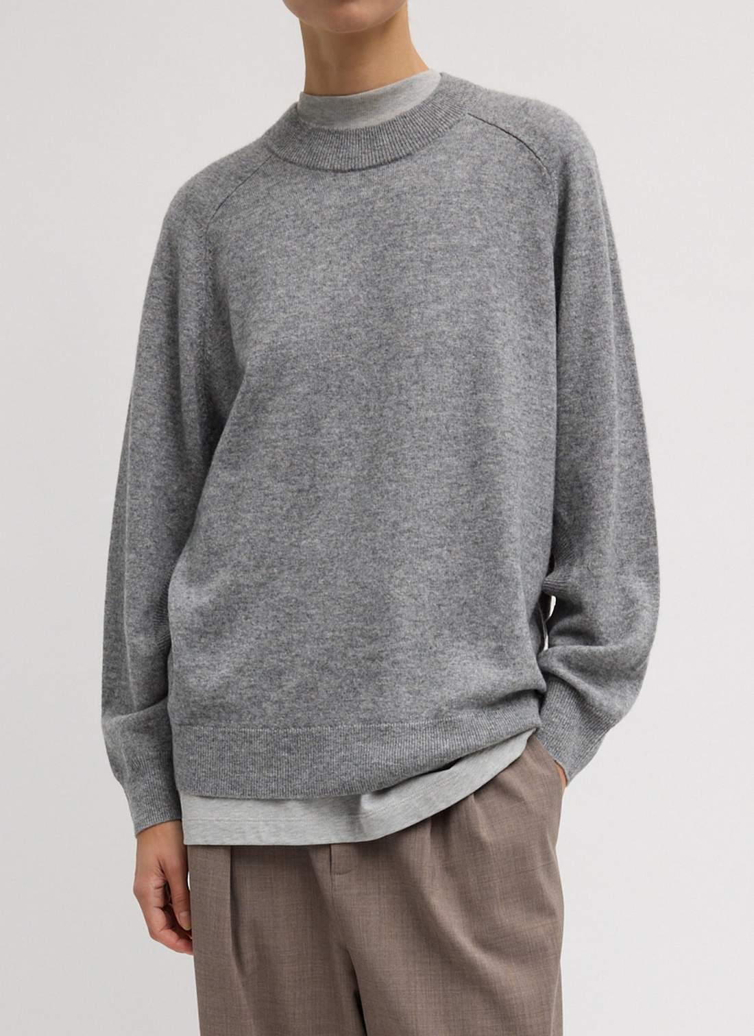 Cut Out Sleeve Crewneck