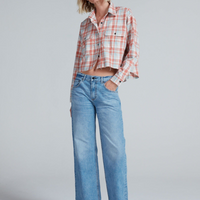 Crosby Orange Plaid Flannel