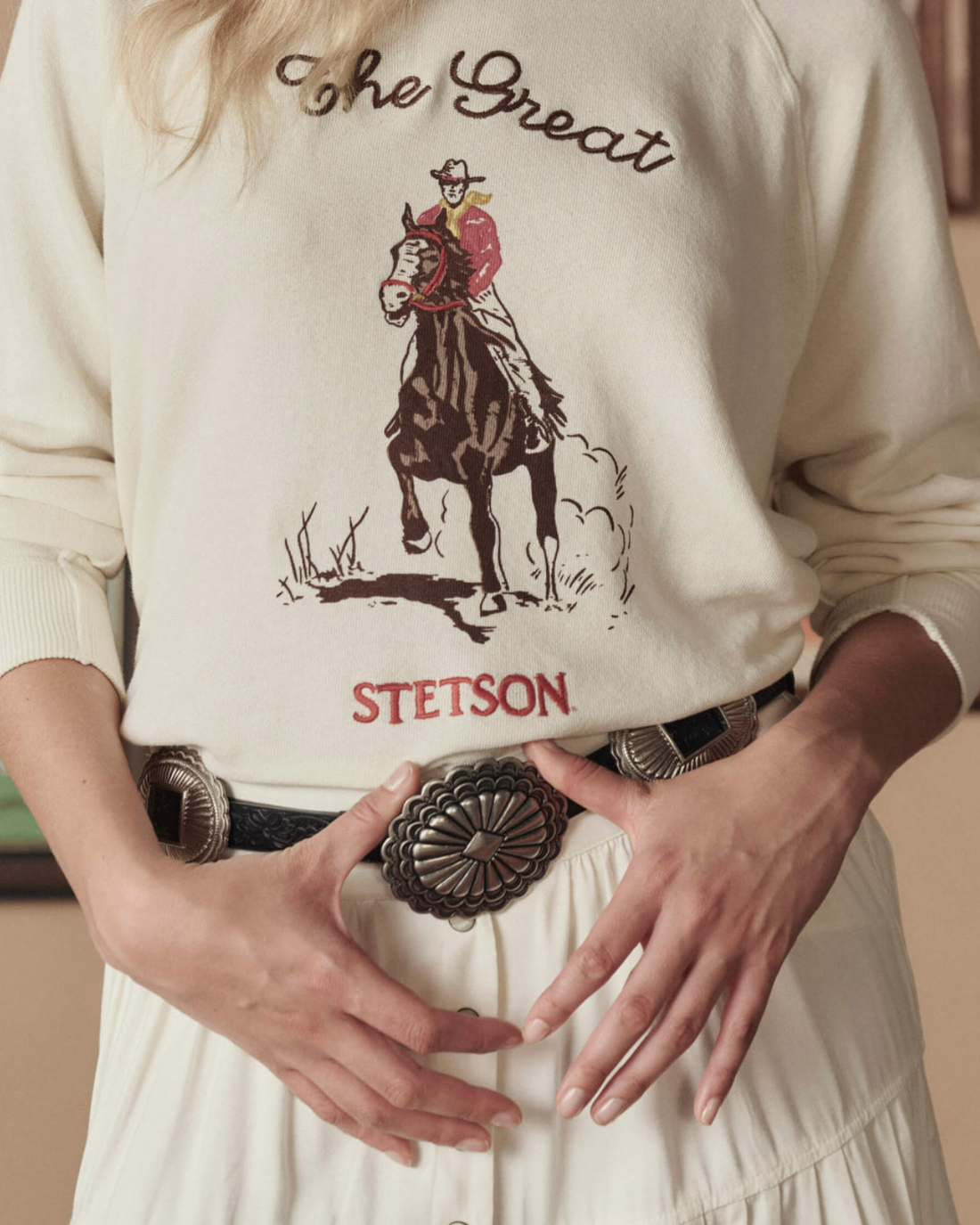 The Tooled Leather Concho Belt