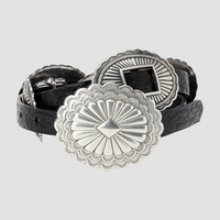 The Tooled Leather Concho Belt