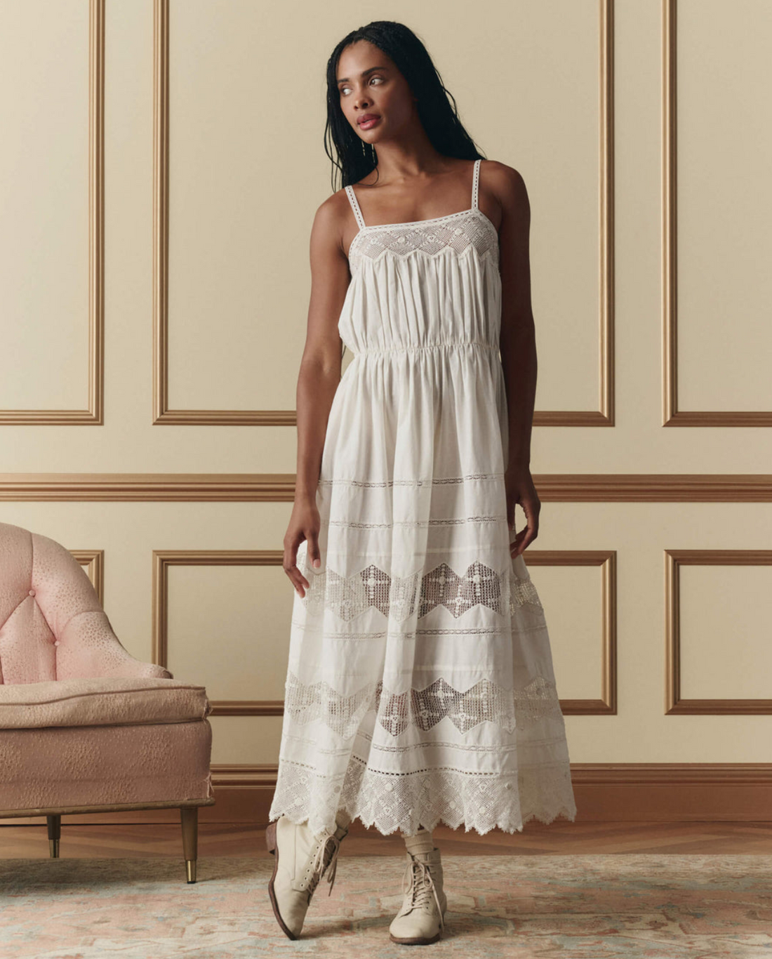 The Rosette Crochet Dress