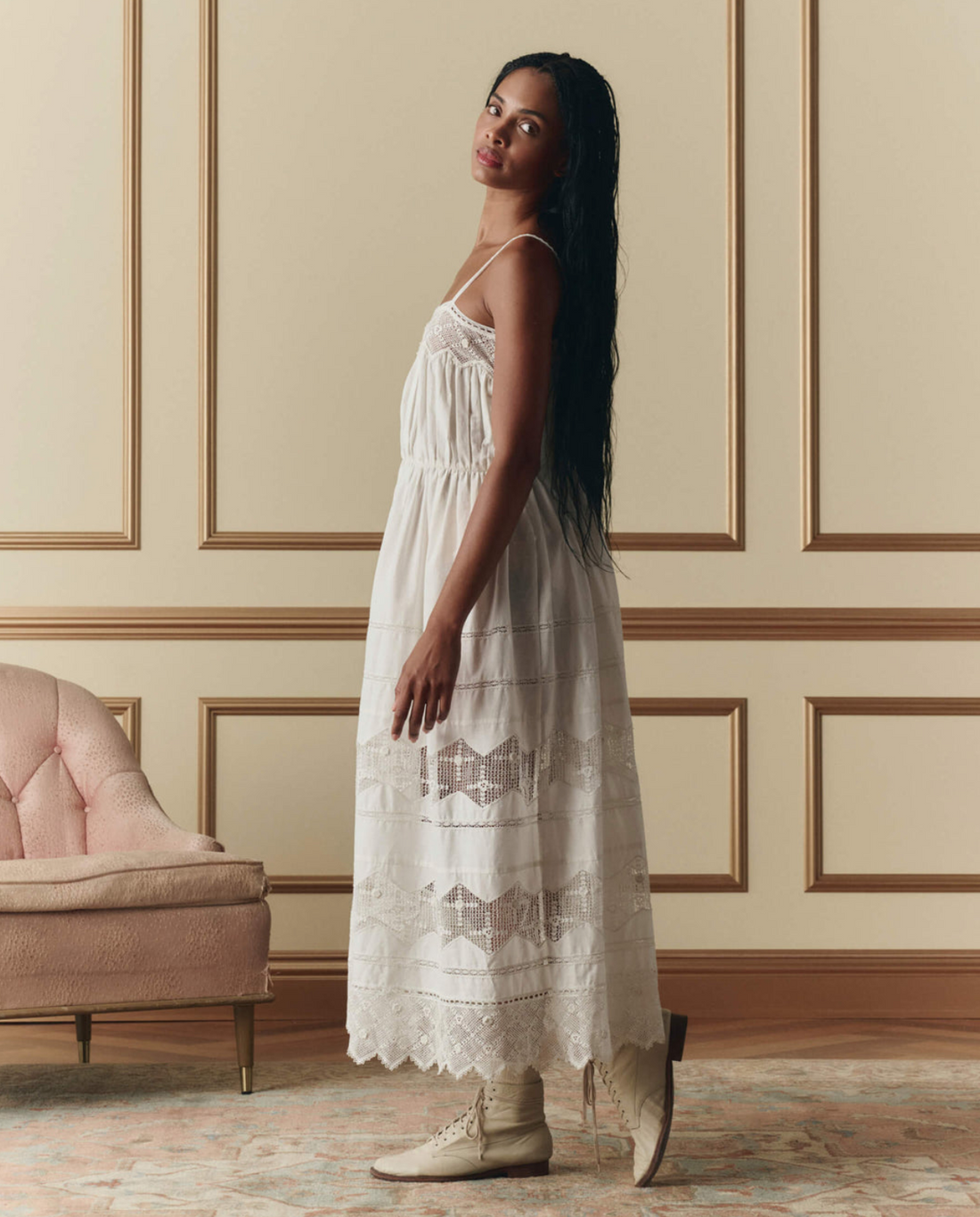 The Rosette Crochet Dress