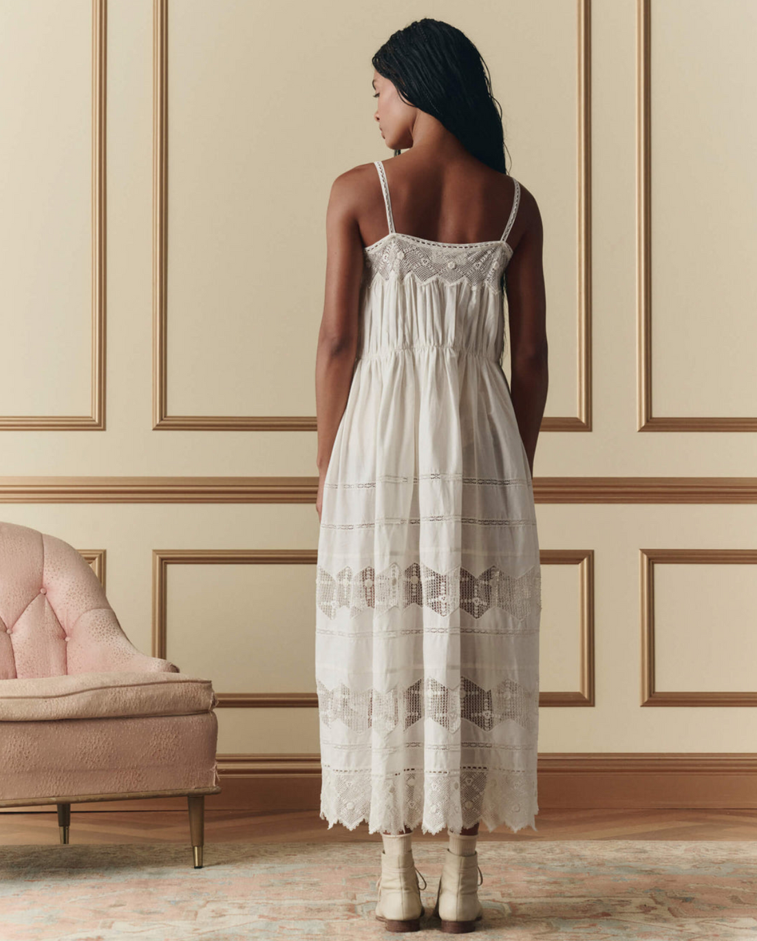 The Rosette Crochet Dress