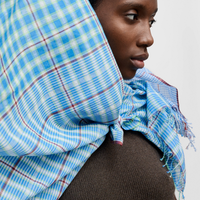 Blue Plaid Stole