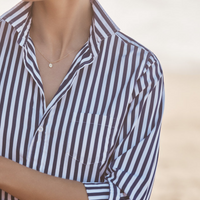 Barry Navy Stripe Button Up