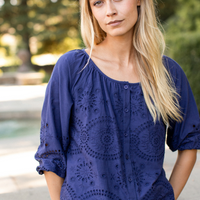 Sophie Demi Eyelet Top