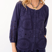 Sophie Demi Eyelet Top