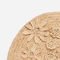 Raffia Floral Clutch