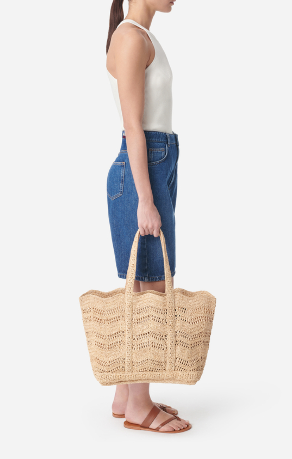 Raffia Cabas Tote