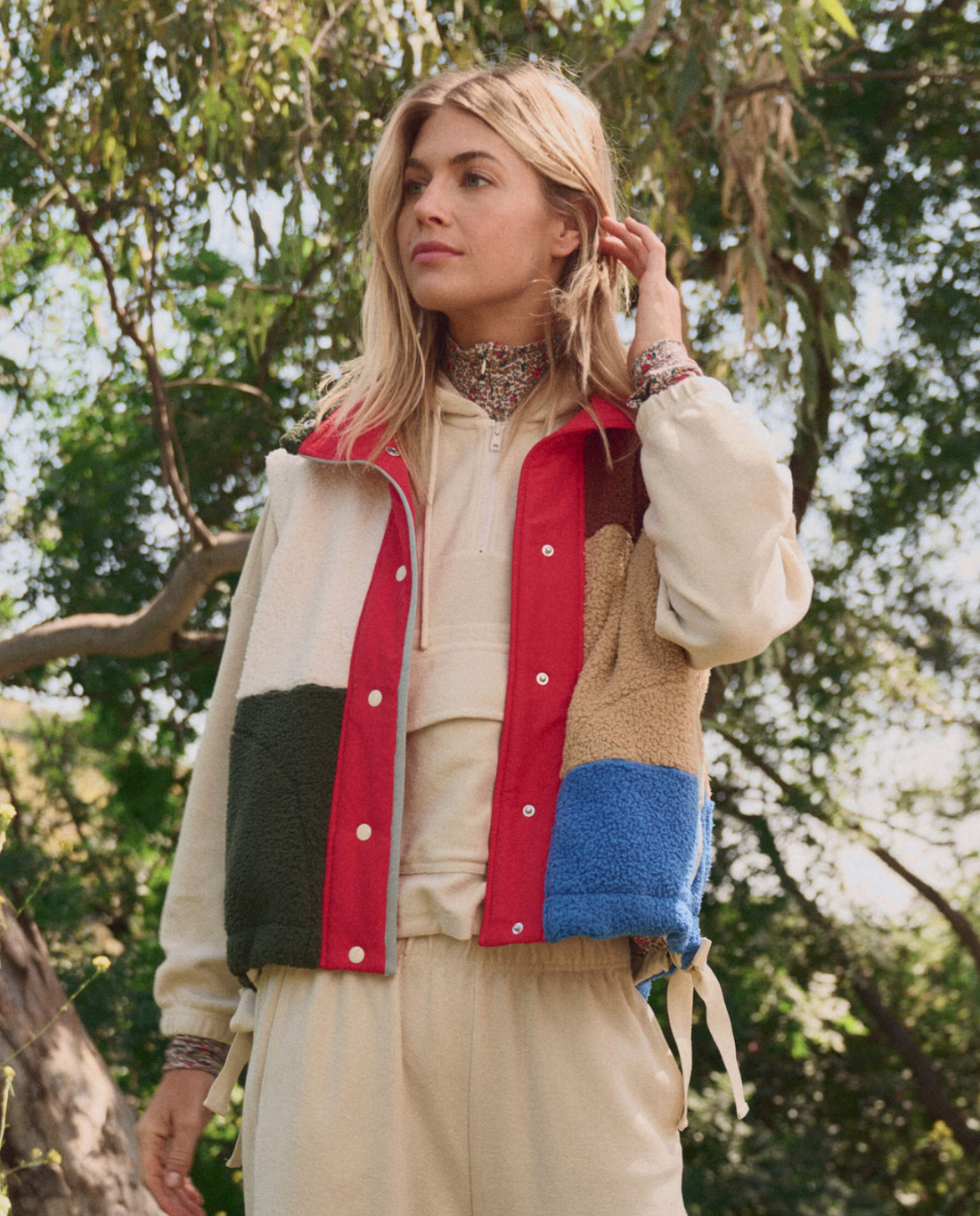 The Plush Color Block Sierra Vest