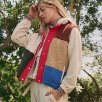 The Plush Color Block Sierra Vest