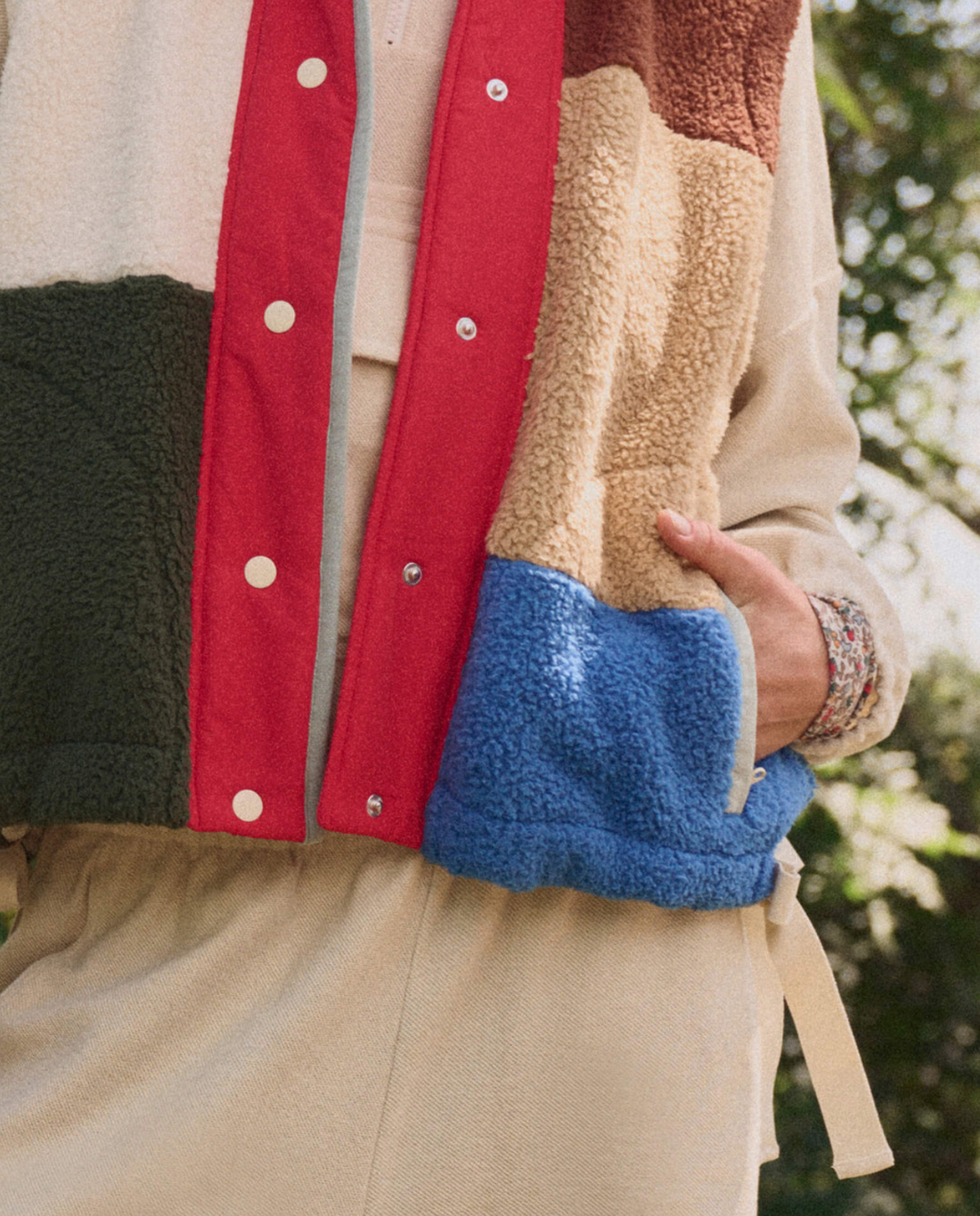 The Plush Color Block Sierra Vest