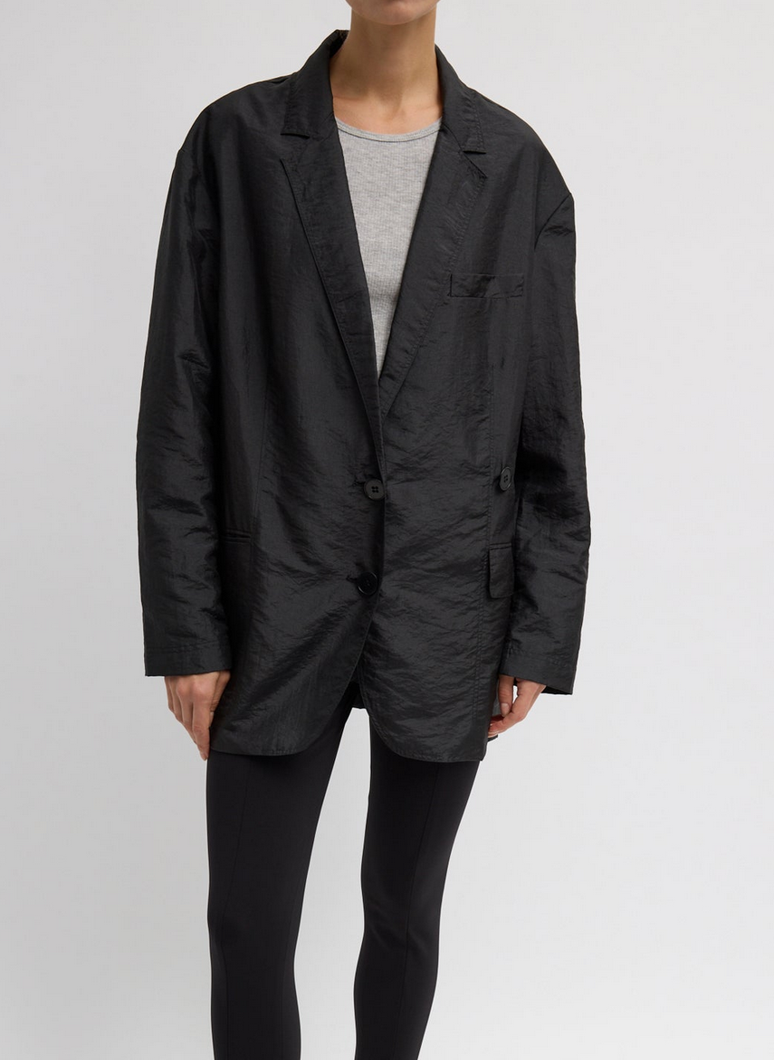 Crispy Nylon Liam Blazer Black