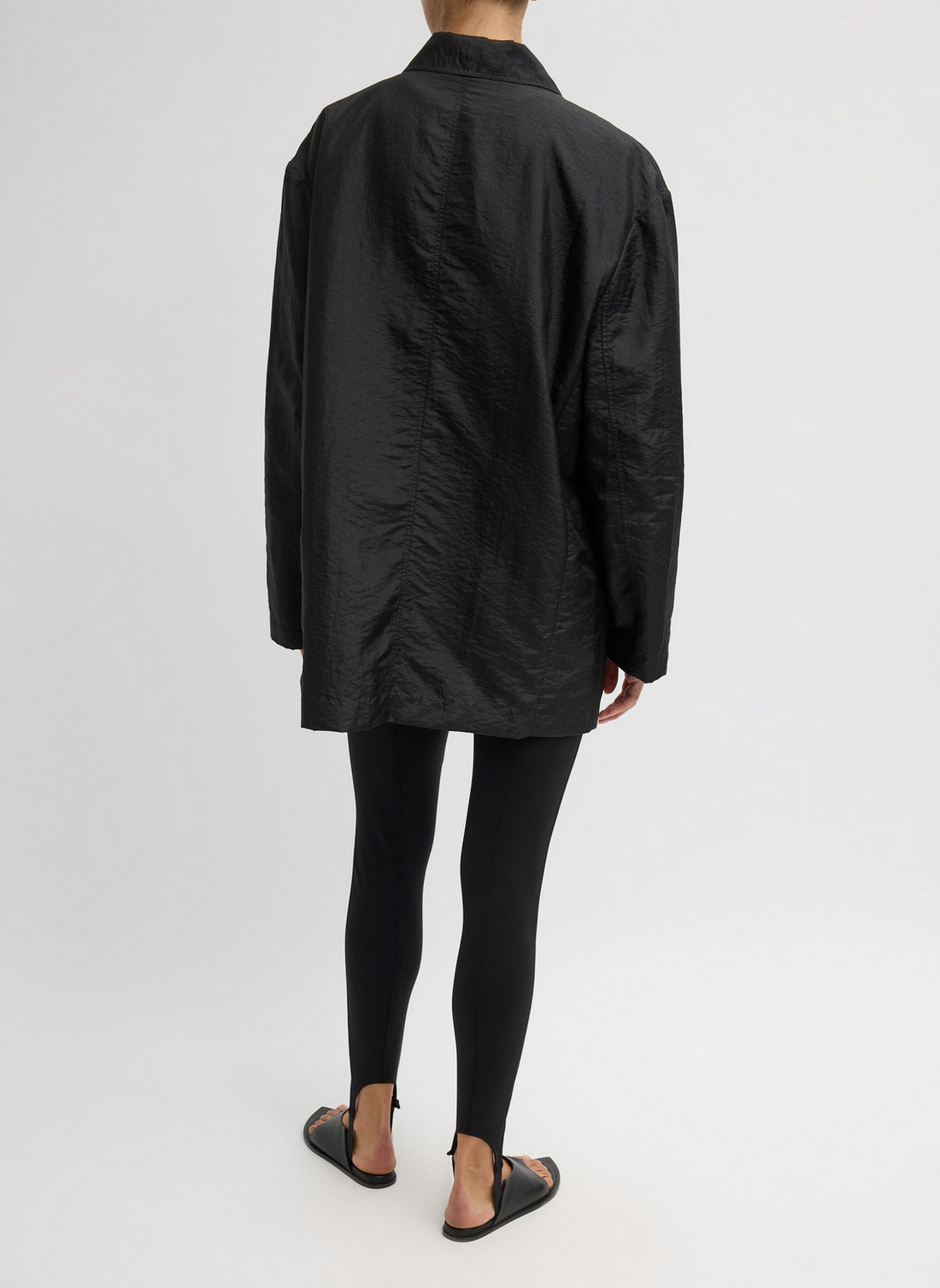 Crispy Nylon Liam Blazer Black