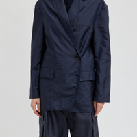 Crispy Nylon Liam Blazer Navy