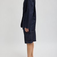 Crispy Nylon Liam Blazer Navy