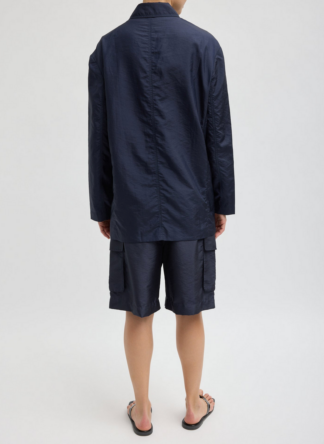 Crispy Nylon Liam Blazer Navy