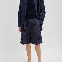 Crispy Nylon Liam Blazer Navy