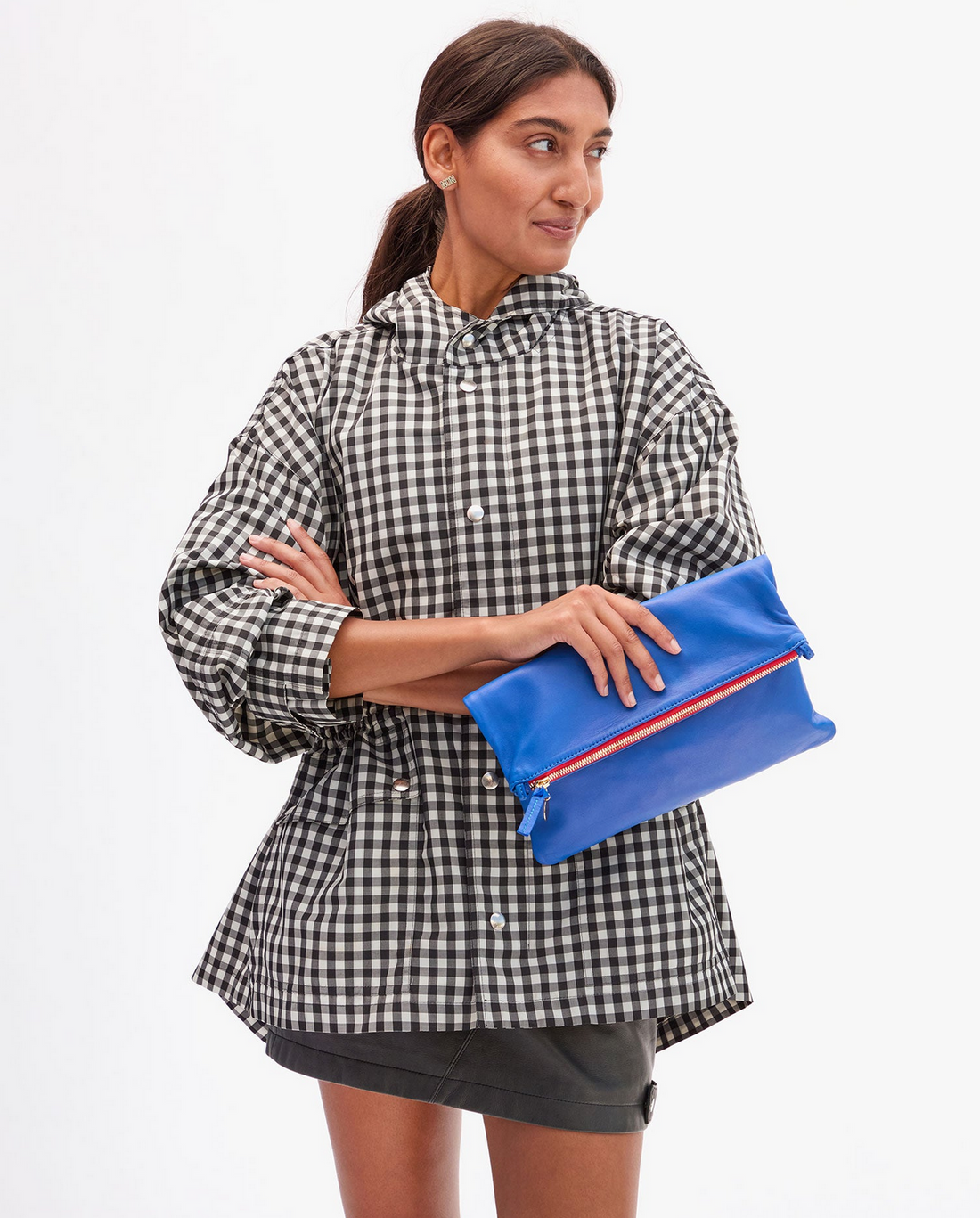 Fold Over Clutch Electric Blue