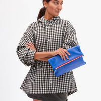Fold Over Clutch Electric Blue