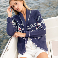 Nautical Shawl Cardigan