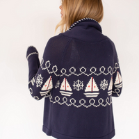 Nautical Shawl Cardigan